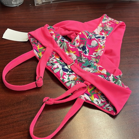 NWT Maaji Fuchsia Dianthus Alicia Trikini One Piece Reversible Swimsuit - Picture 10 of 12